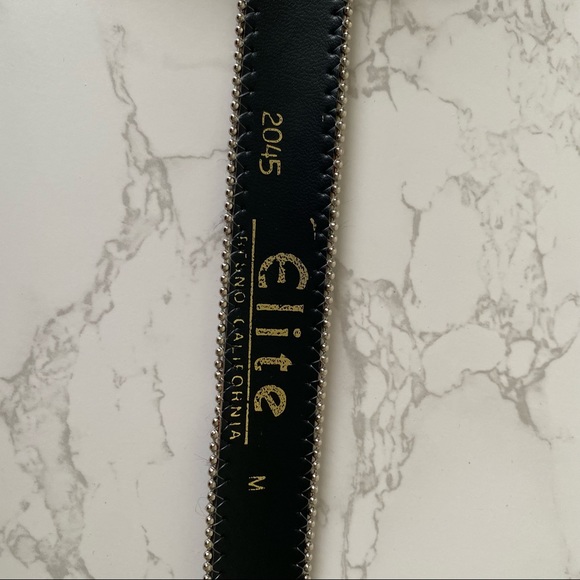 Vintage Elite | Blue Woven Fabric Tapestry Belt - Picture 6 of 11